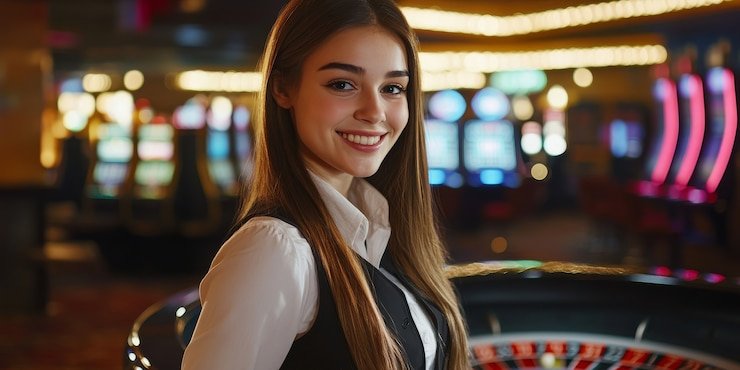 Studio Live Casino pena4d dengan dealer profesional dan peralatan broadcast multi-kamera